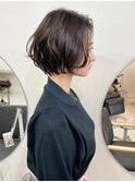 絶壁解消/ひし形/くびれ/大人ショートボブ/60代50代40代