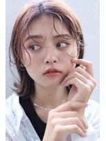 ネル 千早 香椎(nell.)&nbsp;★シースルーバングエアリーカールボブウルフ艶感