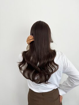 イオエ 元町(ioe) 黒髪/グレーベージュ/イヤーロング/前髪パーマ/艶髪／髪質改善