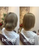 ブリーチ毛縮毛矯正