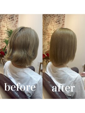 ルウ(Ruu) ブリーチ毛縮毛矯正