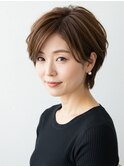 大人女性に似合うショート/ナチュラルスタイル/ハイライト