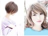 新規◆ファイバープレックスＷカラー＋潤艶Tr＋小顔カット◆特殊カラー含む