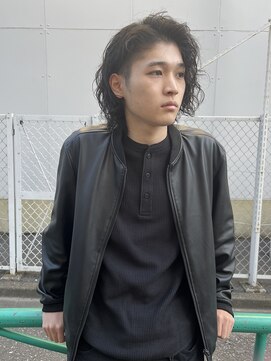 カー(KAH) パーマ メンズパーマ ミディアム ロング 癖毛風