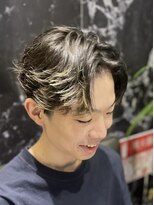 ヨシザワインク プレミアム 横浜 桜木町店(YOSHIZAWA Inc. PREMIUM)&nbsp;メンズツーブロック刈り上げアップバングスタイル