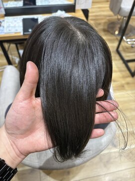 フィゼル あべのルシアス店(Aujua fizelle) 赤みを消したオリーブグレーカラー