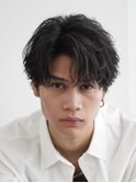 銀座シャドウパーマツイストスパイラルパーマセンターパート眉毛