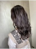 20代30代大人可愛い透明感インナカラーグレージュハイライト