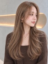ティファ 二子玉川(Tiffa) 韓国風ロング×顔周りレイヤー×マロンベージュ