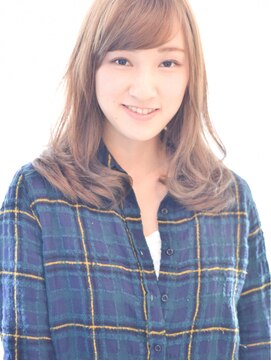 スノッブリコ(snob rico) 【snob rico】オレンジベージュxゆるふわワンカール