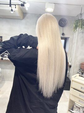 ミオ バイ レニア(mio by ReniA) ミルクティーブロンド×シールエクステ９０枚