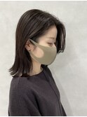 切りっぱなしミディアム/小顔/くびれヘアー/大阪梅田