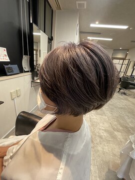 アフィックス ヘア 水天宮前店(affix hair) ラベンダーシルバー×くびれショート