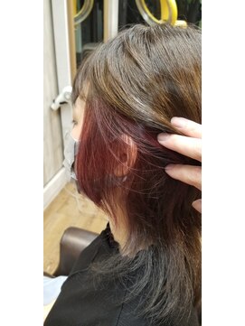ヘアステージ ラプリュム(HAIR STAGE Ra Plume) 【Ra　Plume】アクセントが可愛い♪【イヤリングカラー】ピンク
