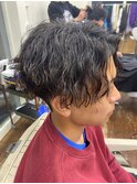 滋賀、南草津、メンズ美容室、波巻きツイストスパイラルパーマ