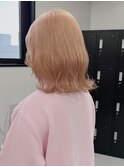 2902ベビーオレンジニュアンスカラーピンクブロンドスローカラー