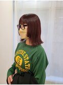 切りっぱなしロブ/レッドブラウン