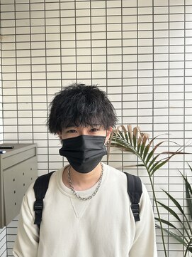 スウェル 船橋店(Swell) ハイライト/マッシュパーマ/ウルフ/アッシュブラック1