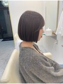 ボブ+ブラウンカラー