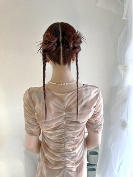 リムネ(RIMUNE) 三つ編みネジネジお団子