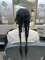 ファースト 祇園本店(first) 【ヘアセットサロンfrst】カチモリツインテールアレンジ♪