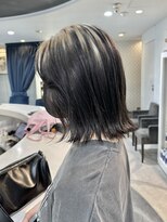 エアー 青山(AIR)&nbsp;ルーツカラーデザインカラーブロンドブラックミディアムレイヤー