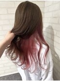 インナーカラー/ピンク/ブリーチカラー/韓国/熊本美容室