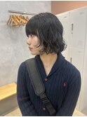 【能田花音】natural wolf bob perm