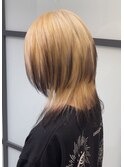 前髪/アンブレラカラー/こなれミディ/イメチェン/ウェーブパーマ