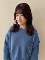 ミリ 奈良店(mm)&nbsp;チェリーレッド/暖色/近鉄奈良/くびれヘア/レイヤーカット/奈良