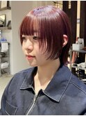 ショートウルフカットナチュラルウルフ顔まわりレイヤーカット