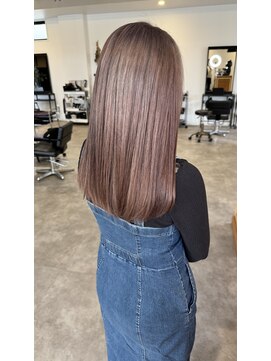 ナンバー(number+) 20代30代ダブルカラーシアーラベンダーピンクミディアムウルフ