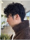 甲府昭和町波巻きパーマツイストスパイラルパーマセンターパート