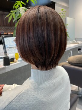 ネイロ 北千住(NeiRo) 小顔ショートボブカラー大人ショートボブひし形ショートカット