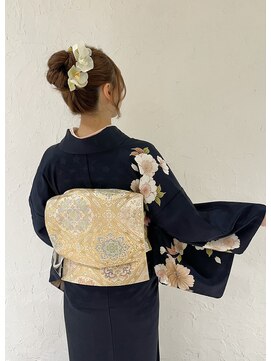 バサラ 大阪梅田店(VASARA) 訪問着でもかわいく　アップスタイル