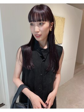 ユー(yew) カシスカラー/ブリーチなしカラー/暖色カラー/前髪カット