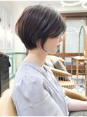 ショートボブ髪型20代30代40代絶壁解消小顔ショート白髪ぼかし柏