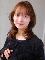 ヘアサロン ガリカ 表参道(hair salon Gallica)&nbsp;顔まわりレイヤーミディアム × シースルーバング