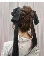 ベルグロー 北新地(BELLEGROW)&nbsp;黒リボンボリュームアップ｜梅田・北新地ヘアセット