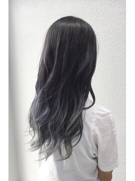 エイトオロク 那覇小禄店(EIGHT oroku) 【EIGHT 那覇小禄】お客様スタイル　パープルブルー×暗髪