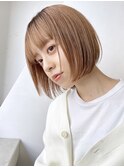 シンプルボブ_くびれヘアビタミンカラーメルティカラー_28810