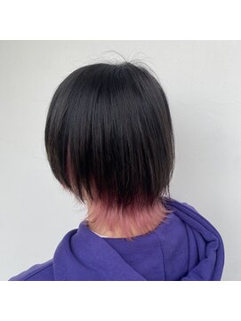 サロンドミルク 溝の口店(salon de MiLK) ウルフカット インナーピンク