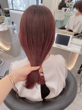 ロンド マーレ 天神大名店(Lond mare) ピンクブラウン/暖色カラー/カシスピンク/韓国ヘア/顔周りカット
