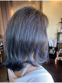 ロングレイヤ・グレーベージュ・ハネ巻き&波巻き