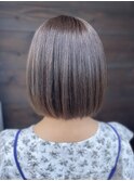 30代女性 ボブ グレージュ