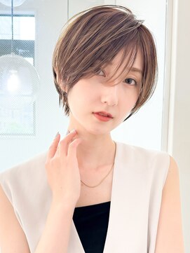 ロンドエニカ 大宮(Lond enika) 黒髪カタログ/ショート/オリーブグレー/小顔に見せるヘア/大宮