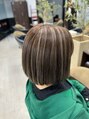 アイズ 本厚木(AIZU) ボブ×白髪ぼかしハイライト