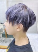 ネイビーブルーカラー　マッシュショート