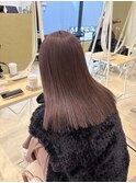 切りっぱなしボブマロンベージュラベンダーミルクティ