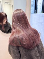 ルル(loulou)&nbsp;loulou ブリーチなし　ラベンダーピンク　レイヤーカット　薬院